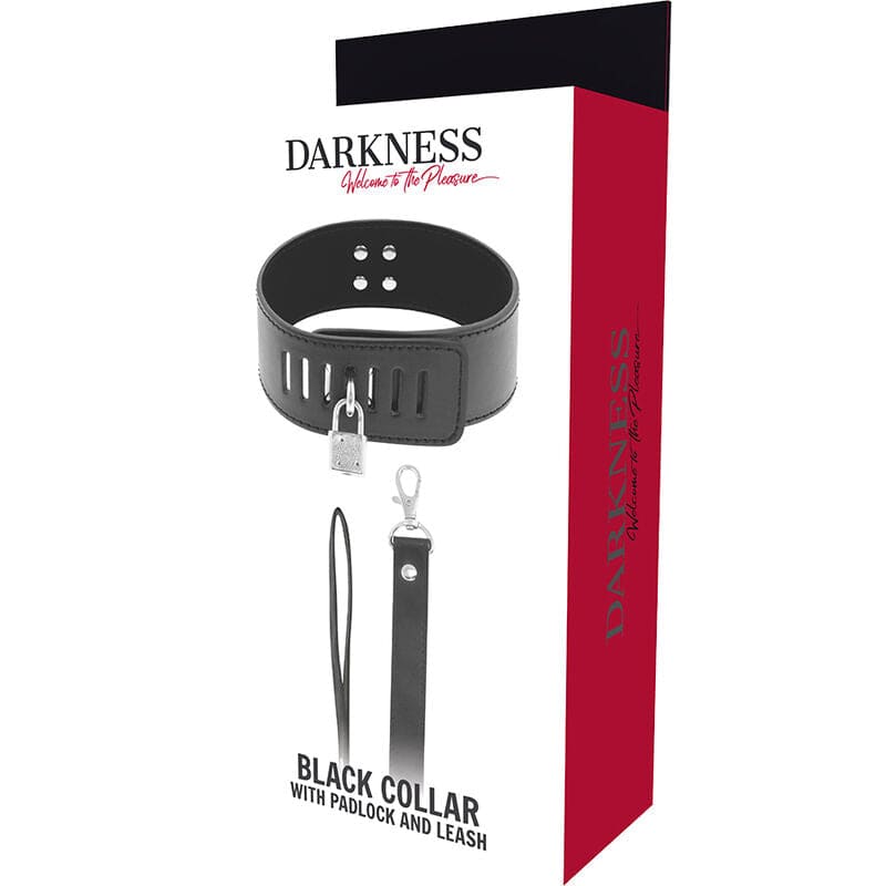 DARKNESS - COLAR BDSM COM FECHADURA PRETA - Toys "n" Us