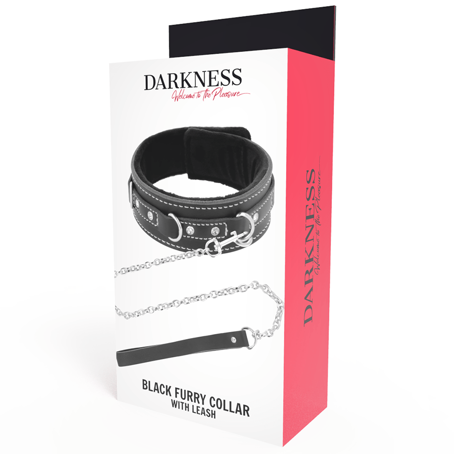 DARKNESS - COLAR DE COURO DE ALTA QUALIDADE COM TRELA - Toys "n" Us
