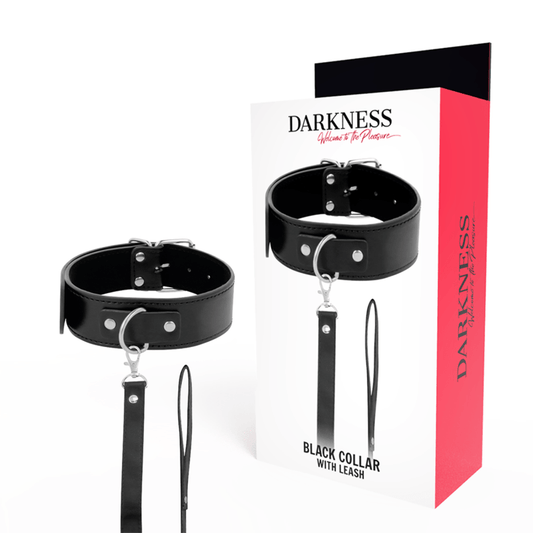 DARKNESS - COLAR DE POSTURA COM CORRENTE DE COURO - Toys "n" Us