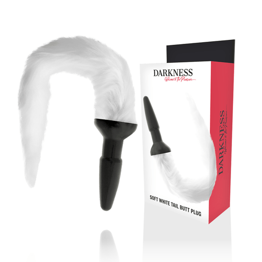 DARKNESS - PLUG ANAL DE SILICONE COM CAUDA BRANCA - Toys "n" Us