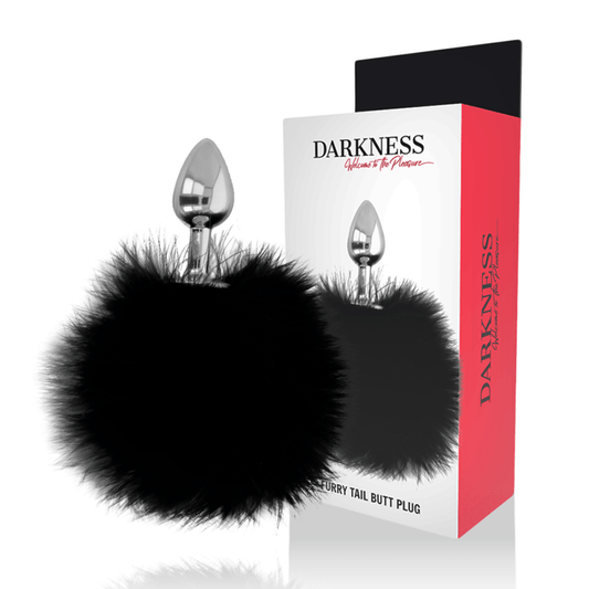 DARKNESS - PLUG ANAL EXTRA COM CAUDA PRETA 7 CM - Toys "n" Us