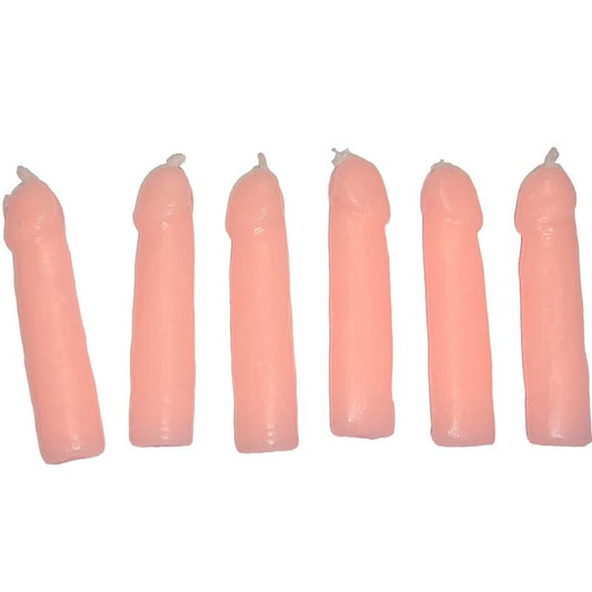 DIABLO PICANTE - 6 FLESH PENIS SHAPED CANDLES - Toys "n" Us