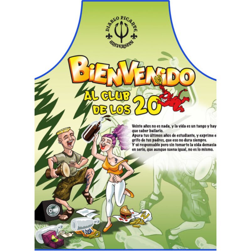 DIABLO PICANTE - AVENTAL 20 ANOS TEXTO EM ESPANHOL - Toys "n" Us