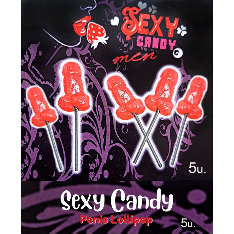 DIABLO PICANTE - BOX OF 5 CHERRY PENIS SHAPED LOLLIPOPS - Toys "n" Us