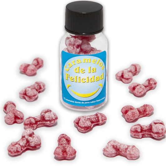 DIABLO PICANTE - JAR OF 12 STRAWBERRY/CHERRY HAPPY PENIS - SHAPED CANDIES - Toys "n" Us