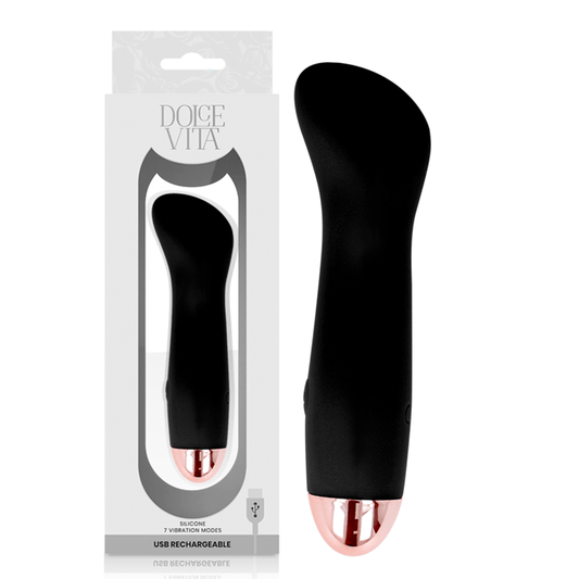 DOLCE VITA - VIBRADOR RECARREGÁVEL ONE BLACK 10 SPEED - Toys "n" Us