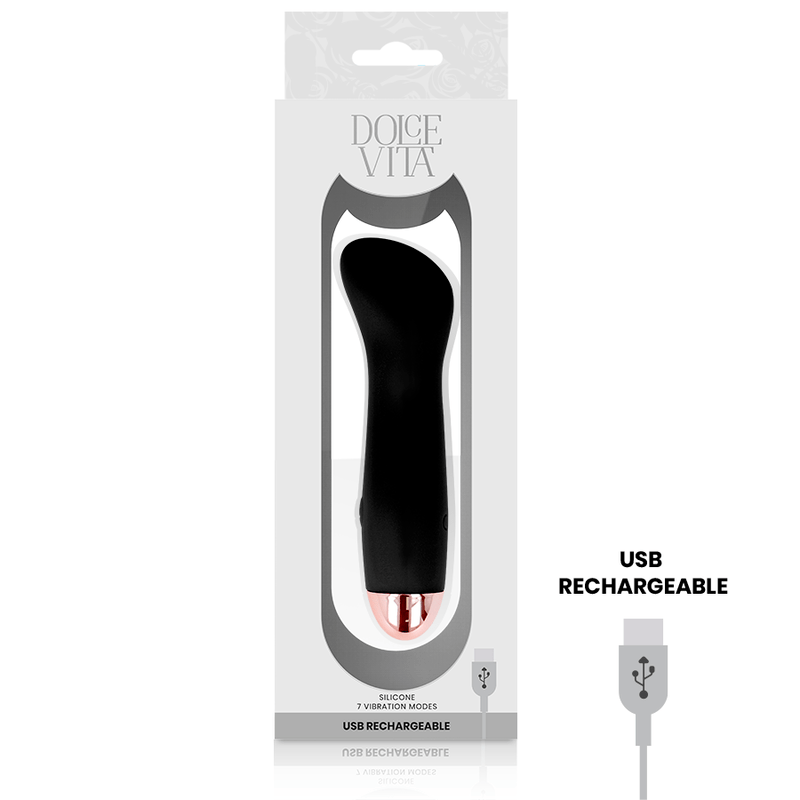 DOLCE VITA - VIBRADOR RECARREGÁVEL ONE BLACK 10 SPEED - Toys "n" Us
