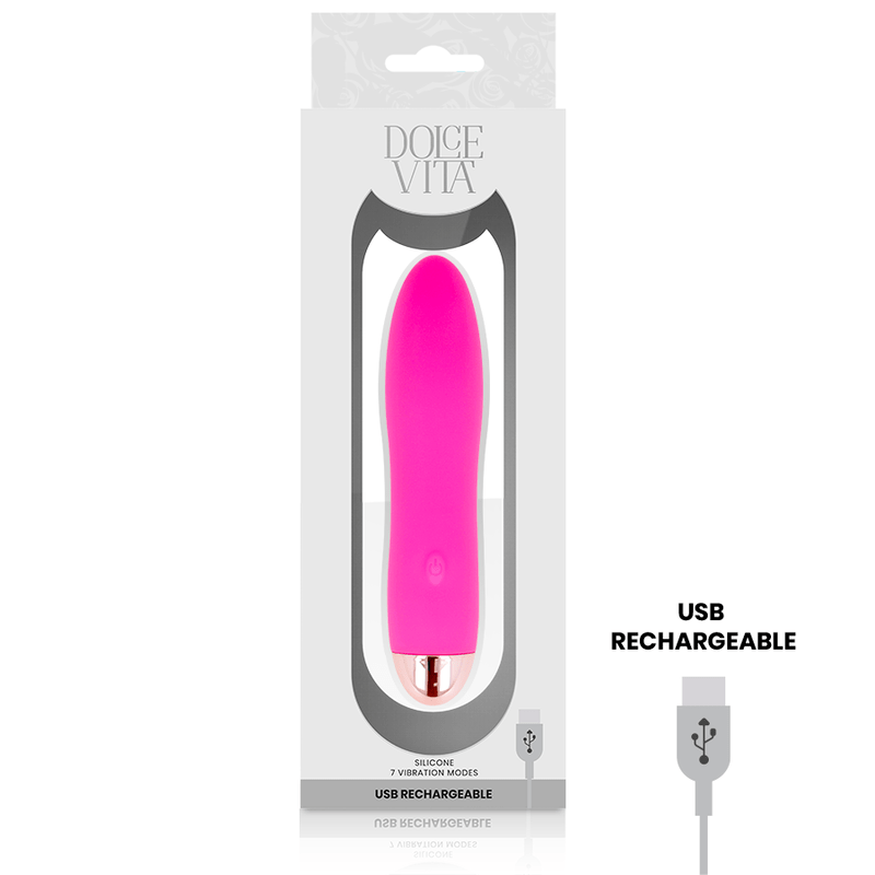 DOLCE VITA - VIBRADOR RECARREGÁVEL QUATRO PINK 7 VELOCIDADES - Toys "n" Us