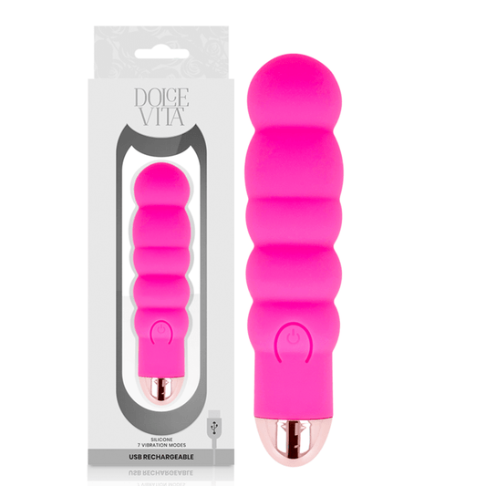 DOLCE VITA - VIBRADOR RECARREGÁVEL SEIS PINK 7 VELOCIDADES - Toys "n" Us