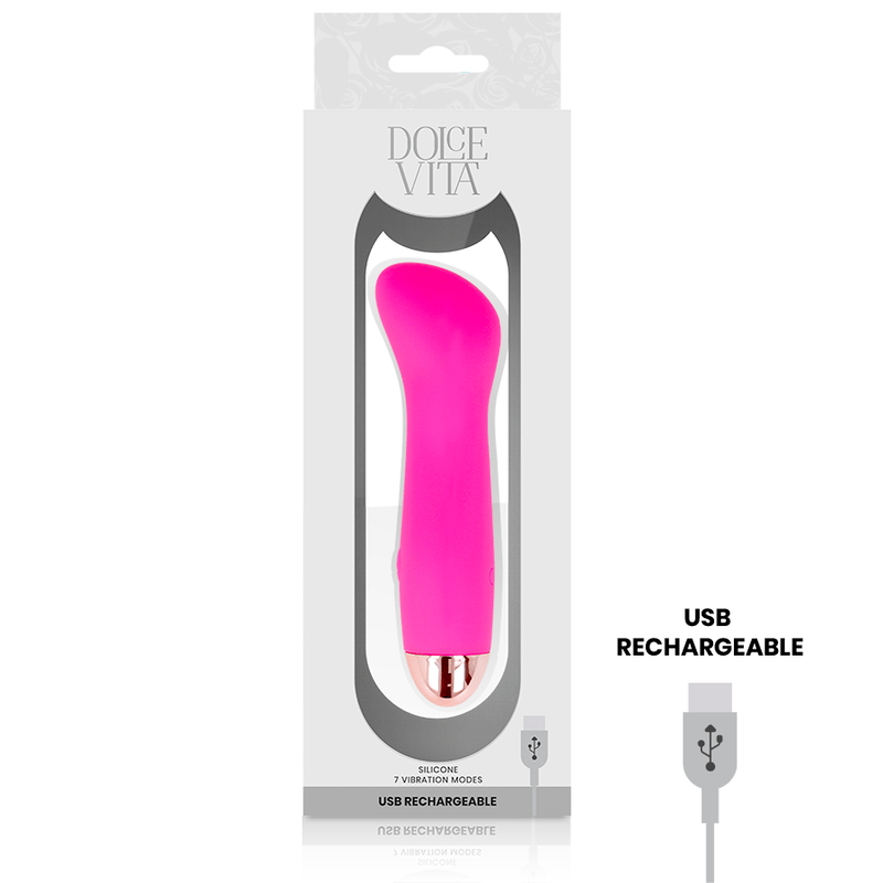 DOLCE VITA - VIBRADOR RECARREGÁVEL UM PINK 7 VELOCIDADE - Toys "n" Us