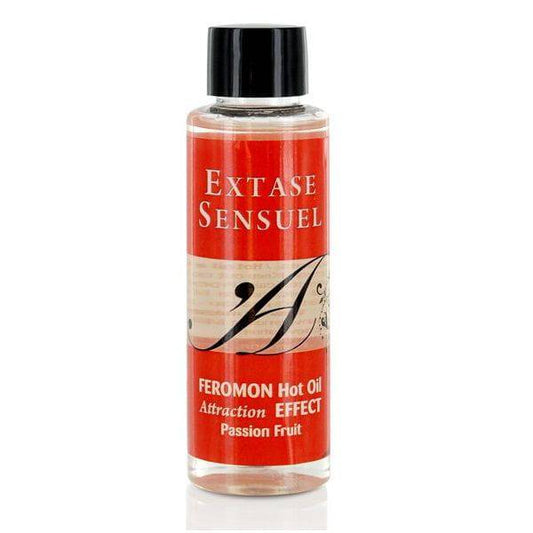 EXTASE SENSUAL - ÓLEO DE MASSAGEM DE EFEITO CALOR COM FEROMÔNIOS DE MARACUJ 100 ML - Toys "n" Us