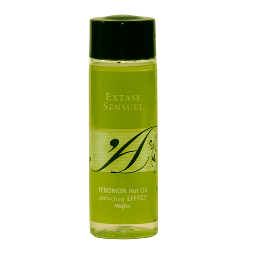 EXTASE SENSUAL - ÓLEO DE MASSAGEM DE EFEITO CALOR COM FEROMÔNIOS MOJITO 100 ML - Toys "n" Us