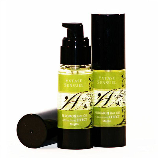 EXTASE SENSUAL - ÓLEO DE MASSAGEM DE EFEITO CALOR COM FEROMÔNIOS MOJITO 30 ML - Toys "n" Us