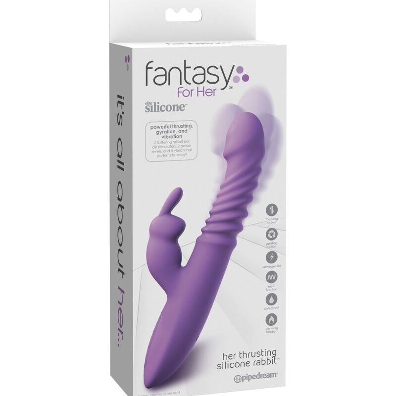 FANTASY FOR HER - ESTIMULADOR DE CLITÓRIS DE COELHO COM OSCILAÇÃO DE FUNÇÃO DE CALOR E VIBRAÇÃO VIOLETA - Toys "n" Us