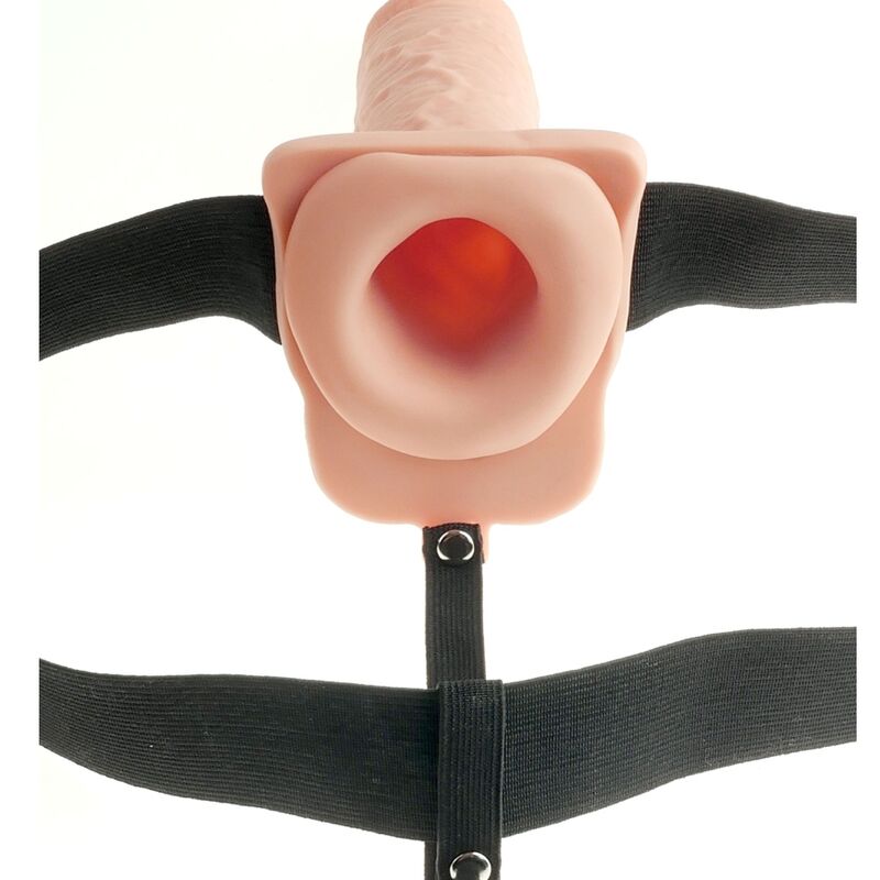 FETISH FANTASY SERIES - ARNÊS AJUSTVEL PÉNIS REALISTA COM BOLAS RECARREGVEIS E VIBRADOR 28 CM - Toys "n" Us
