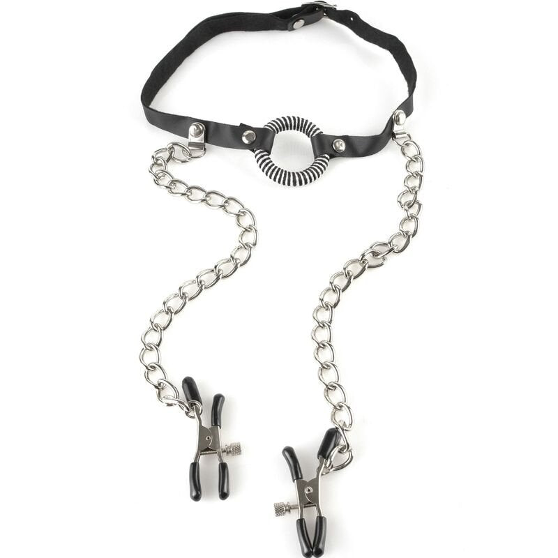 FETISH FANTASY SERIES - GAG WITH NIPPLE CLAMPS - Toys "n" Us