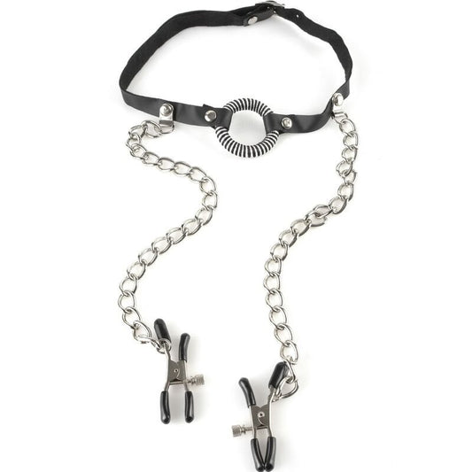 FETISH FANTASY SERIES - GAG WITH NIPPLE CLAMPS - Toys "n" Us