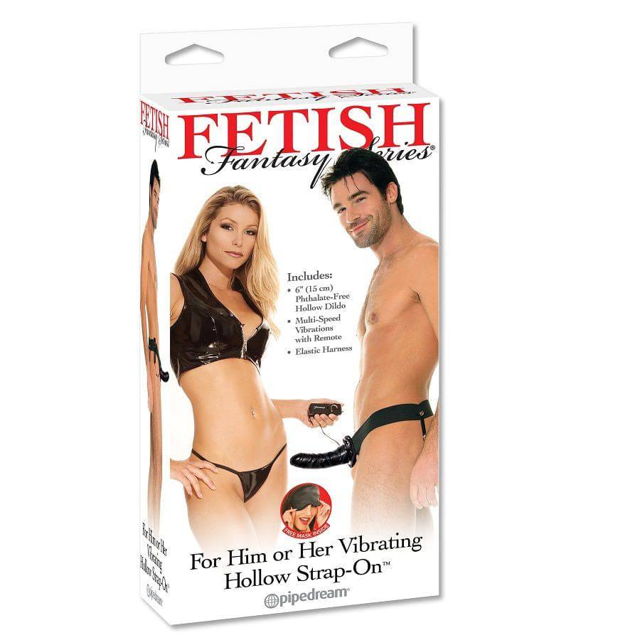 FETISH FANTASY SERIES - VIBRANDO STRAP - ON OCO PARA ELA OU ELE PRETO - Toys "n" Us