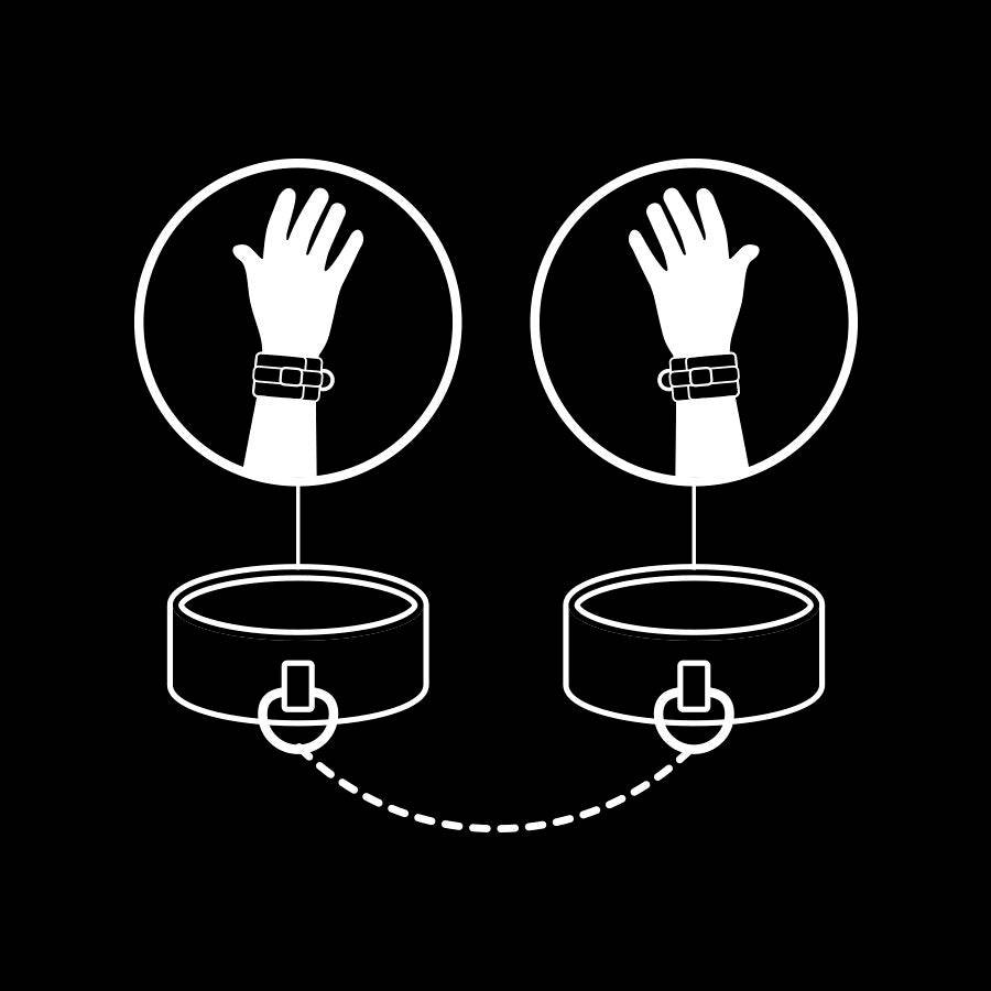FETISH SUBMISSIVE - ALGEMAS DE COURO VEGANO COM FORRO DE NOPRENE - Toys "n" Us