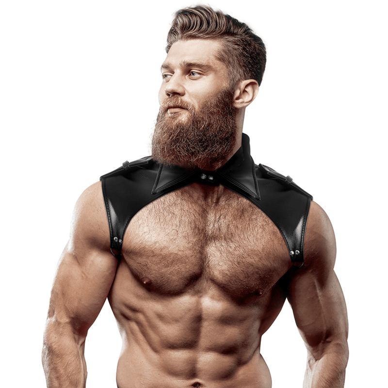 FETISH SUBMISSIVE ATTITUDE - MENS BRIGADE ADJUSTABLE ECO - LEATHER NECK HARNESS - Toys "n" Us