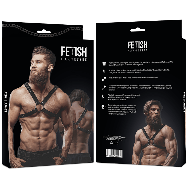 FETISH SUBMISSIVE ATTITUDE - MENS CROSS CHEST ECO - LEATHER HARNESS - Toys "n" Us