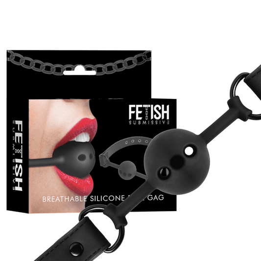FETISH SUBMISSIVE BONDAGE - BREATHABLE SILICONE BALL GAG - Toys "n" Us