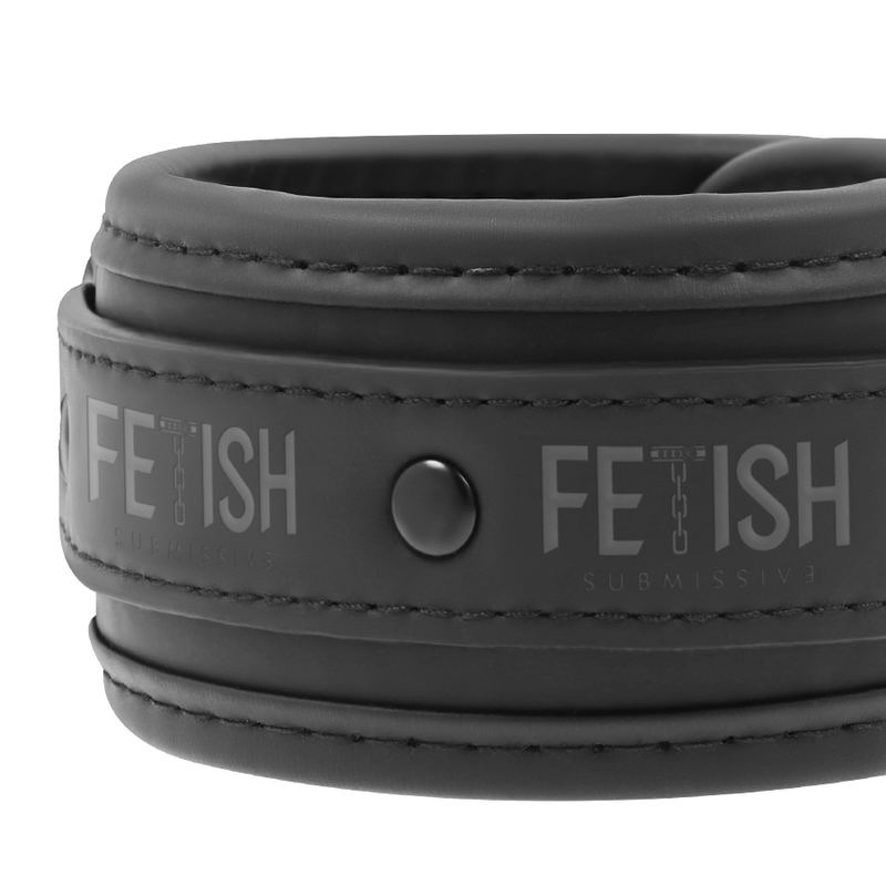 FETISH SUBMISSIVE - COLAR E ALGEMAS DE COURO VEGANO COM FORRO DE NOPRENE - Toys "n" Us