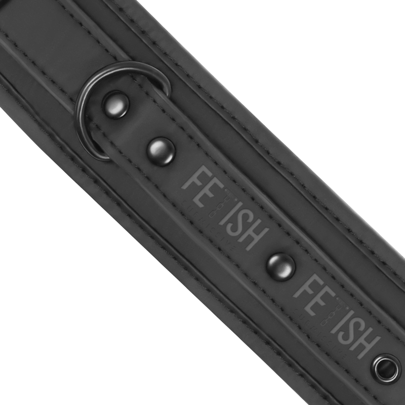 FETISH SUBMISSIVE - COLAR E ALGEMAS DE COURO VEGANO COM FORRO DE NOPRENE - Toys "n" Us