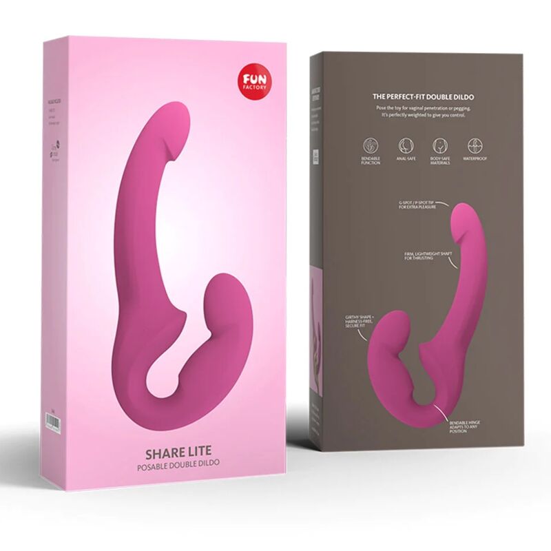 FUN FACTORY - SHARE LITE DOUBLE DILDO BLACKBERRY - Toys "n" Us