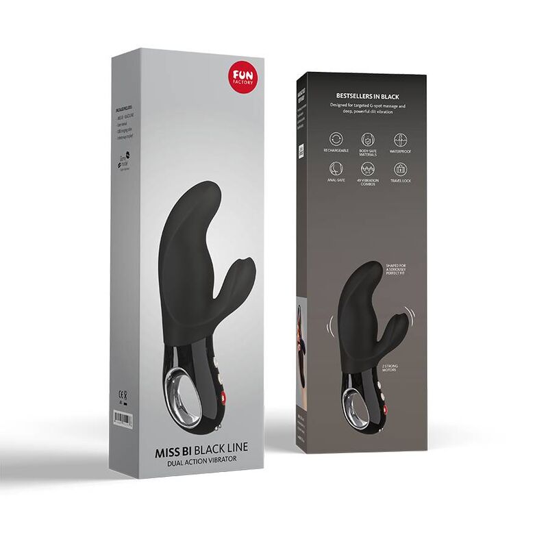 FUN FACTORY - VIBRADOR MISS BI RABBIT LINHA PRETA - Toys "n" Us