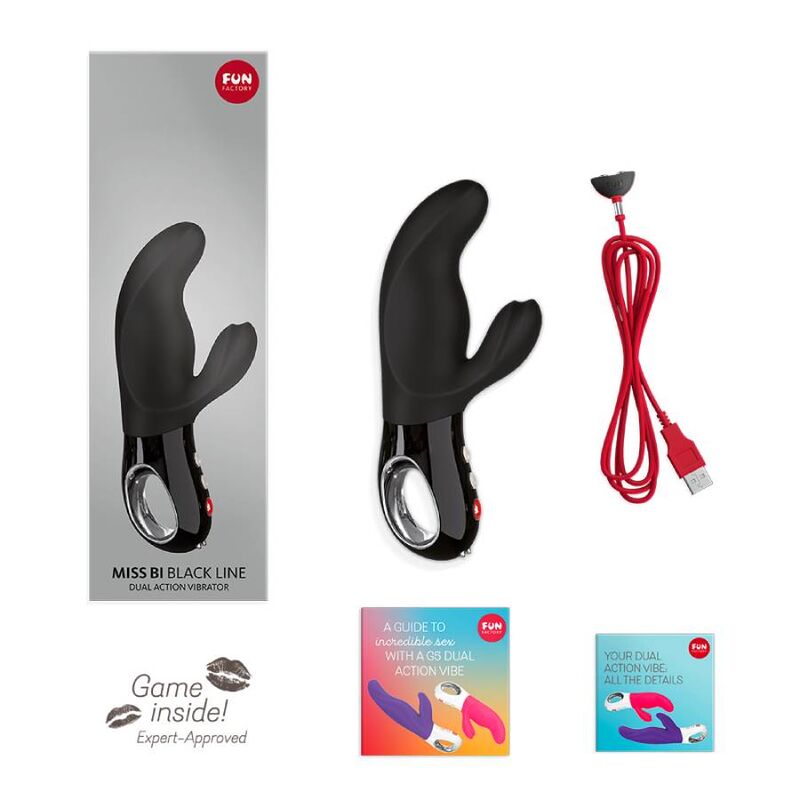 FUN FACTORY - VIBRADOR MISS BI RABBIT LINHA PRETA - Toys "n" Us