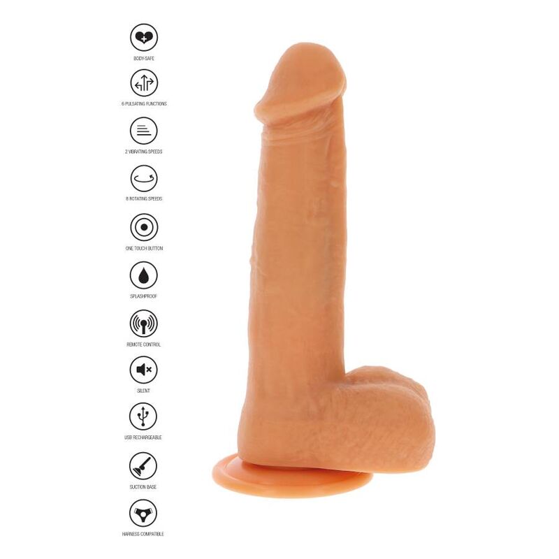 GET REAL - CONTAS ROTATIVAS VIBRANDO PELE DILDO - Toys "n" Us