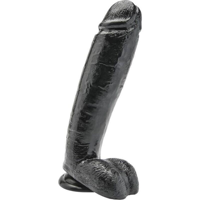GET REAL - DILDO 25,5 CM WITH BALLS BLACK - Toys "n" Us