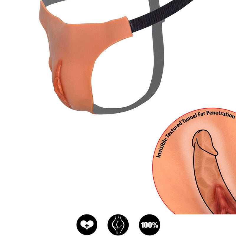 HIDDEN DESIRE - ALTER EGO ADJUSTABLE OPEN VAGINA STRING FLESH - Toys "n" Us