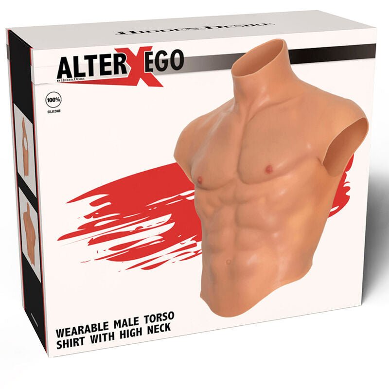 HIDDEN DESIRE - ALTER EGO SILICONE MALE TORSO SHIRT WITH ABS FLESH - Toys "n" Us