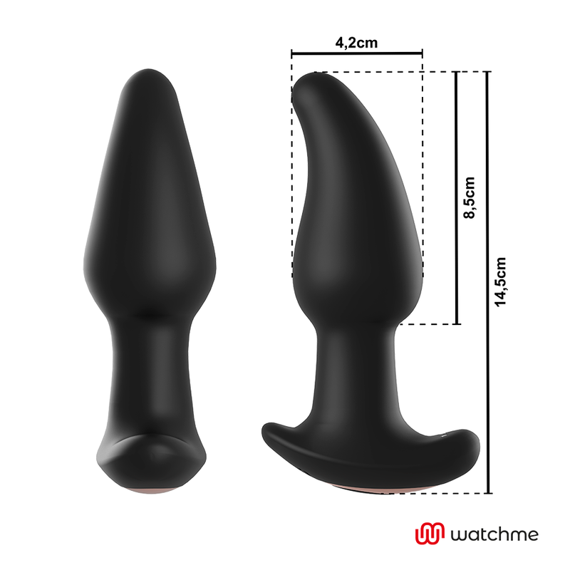 ANBIGUO - VIBRADOR ANAL COM CONTROLE REMOTO WATCHME E ROTAÇÃO DE PÉROLAS AMADEUS