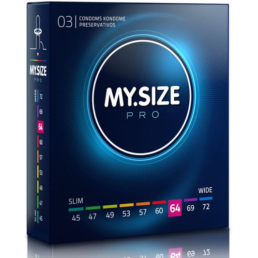 MI TALLA - CONDONES PRO 64 MM 3 UNIDADES