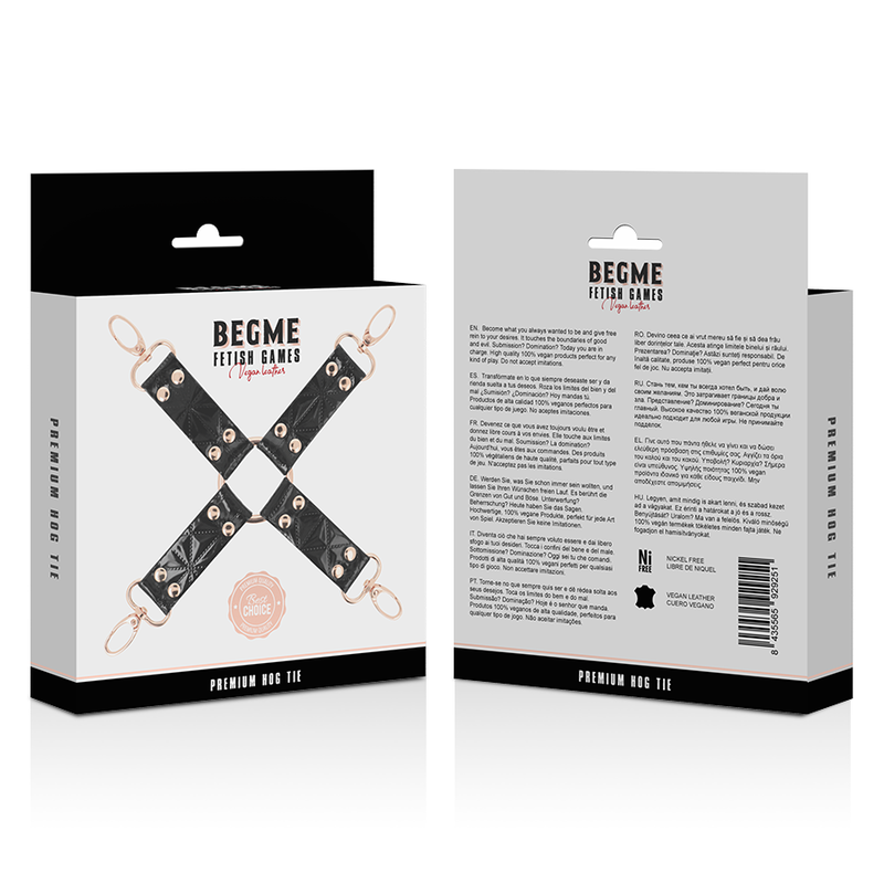 BEGME - GRAVATA DE COURO VEGANO EDIÇÃO PRETA