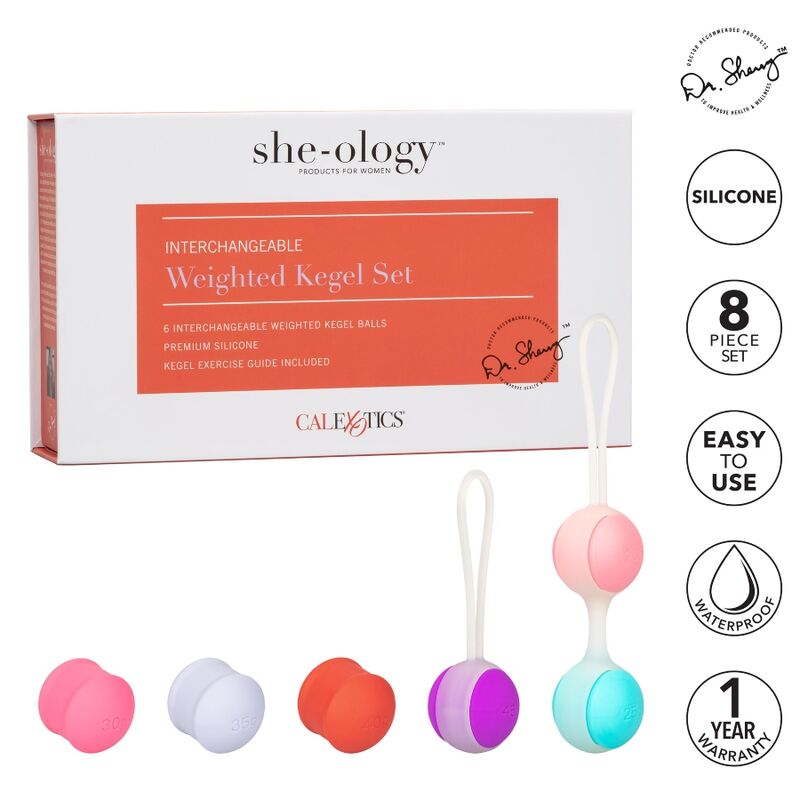 CALEXÓTICOS - CONJUNTO DE SHE-OLOGIA BOLAS KEGEL INTERCAMBIÁVEIS