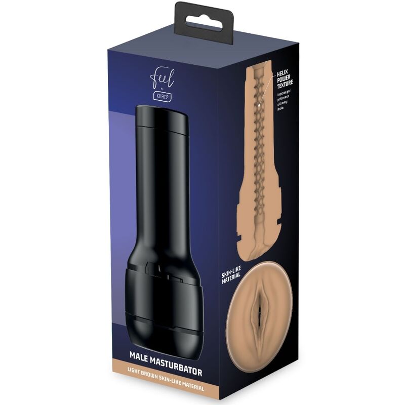 KIIROO - ESTIMULADOR MASTURBADOR FEEL STROKER - MARROM CLARO 