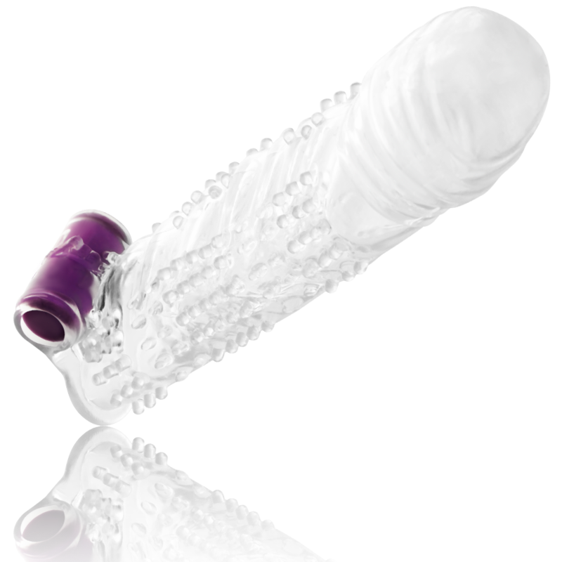 OHMAMA - BAINHA DE PÊNIS TEXTURIZADA COM BALA VIBRATÓRIA