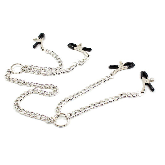 OHMAMA FETISH - 4 Grampos de mamilo com correntes