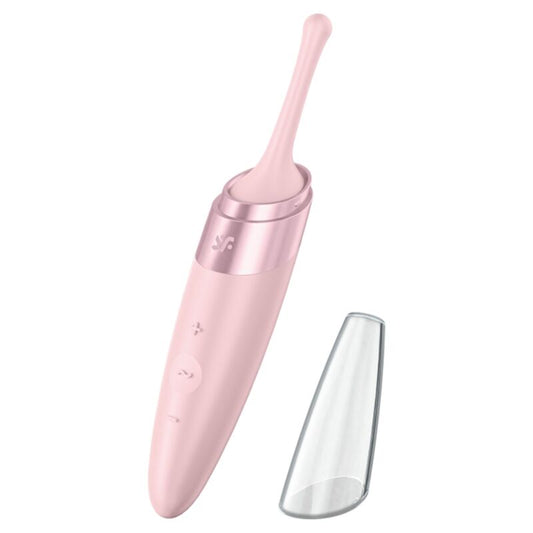 SATISFYER - VIBRADOR DE PUNTA DE CLÍTORIS TWIRLING DELIGHT ROSA