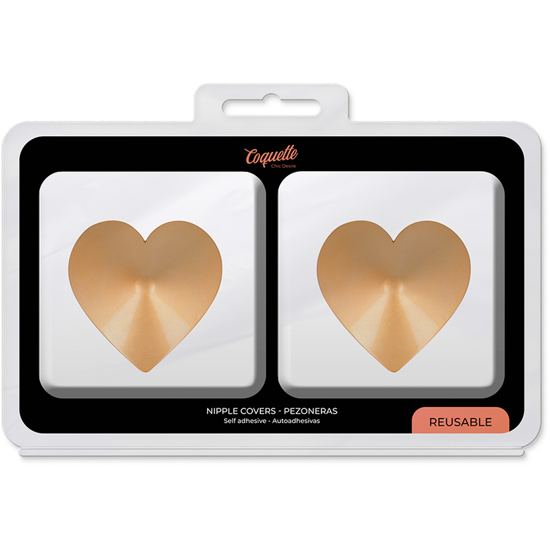 COQUETTE CHIC DESIRE - CAPAS PARA MAMILOS CORAÇÕES DOURADOS