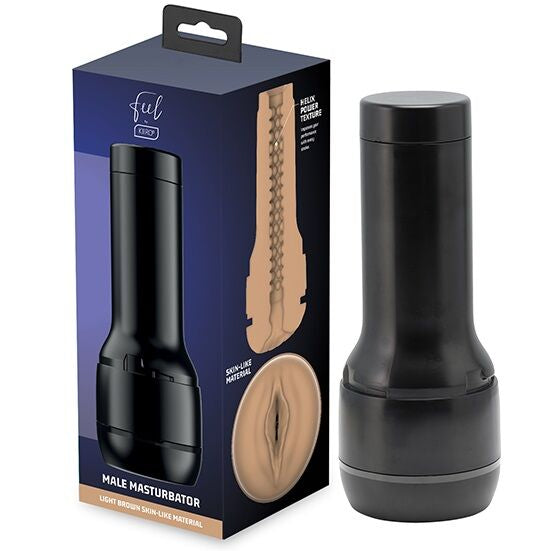 KIIROO - ESTIMULADOR MASTURBADOR FEEL STROKER - MARROM CLARO 