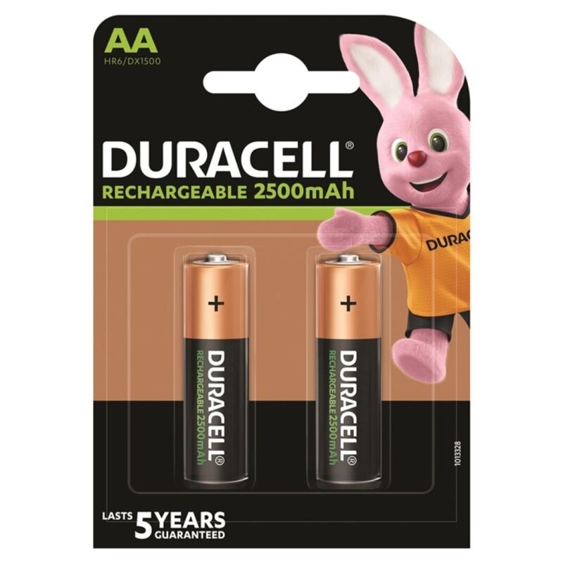 DURACELL - PILHAS RECARREGÁVEIS HR6 AA 2500mAh 2 UNIDADES