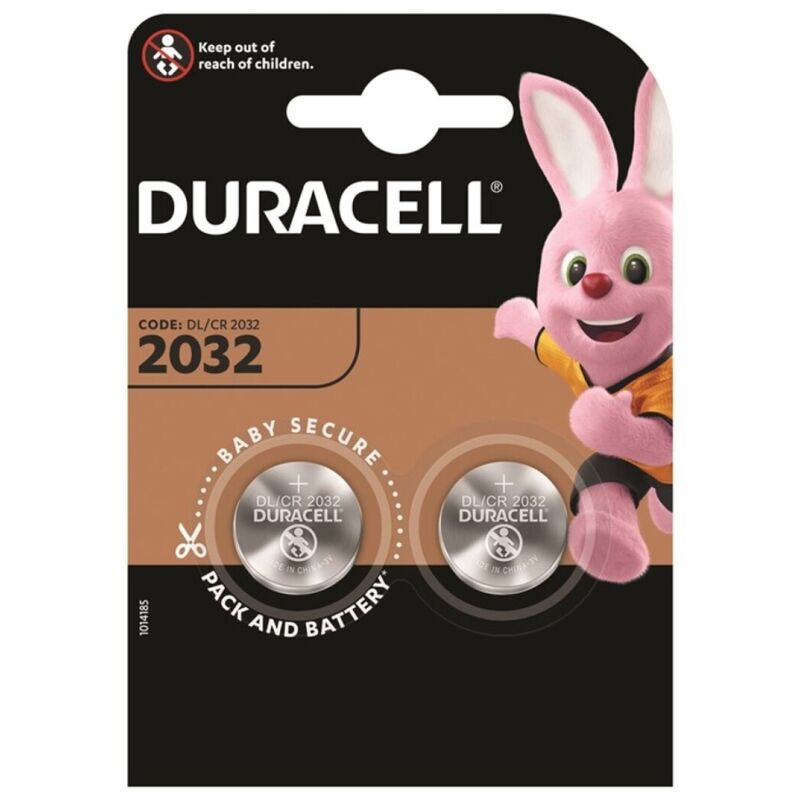 DURACELL - PILA DE BOTÓN LITIO CR2032 3V 2 UNIDADES