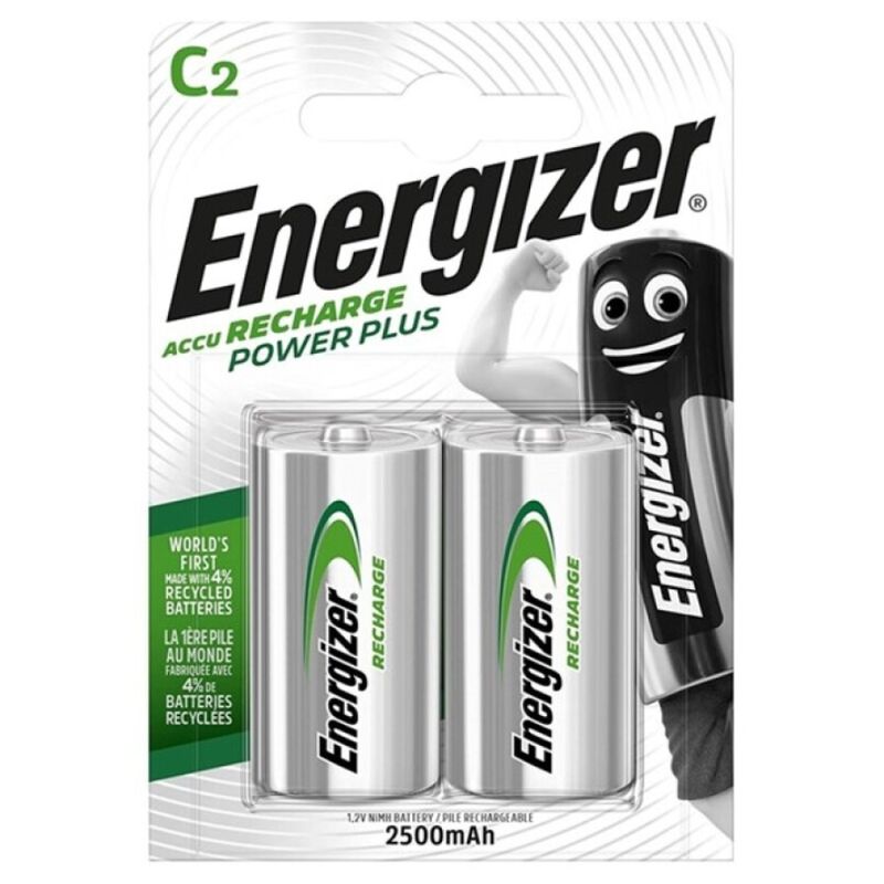 ENERGIZER - PILHAS RECARREGÁVEIS POWER PLUS HR14 C 2500mAh 2 UNIDADES