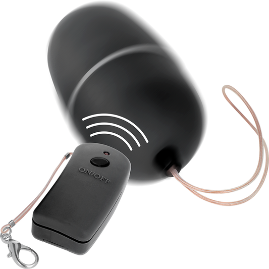 EN LÍNEA - HUEVO VIBRADOR NEGRO CON CONTROL REMOTO