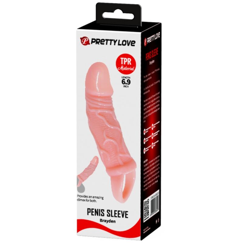 BAILE - BAINHA EXTENSORA DE PÊNIS COM TIRA PARA TESTÍCULOS 13,5 CM